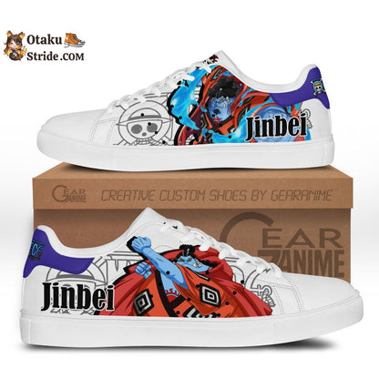 Custom Anime One Piece Jinbei Skate Sneakers for Anime Fans