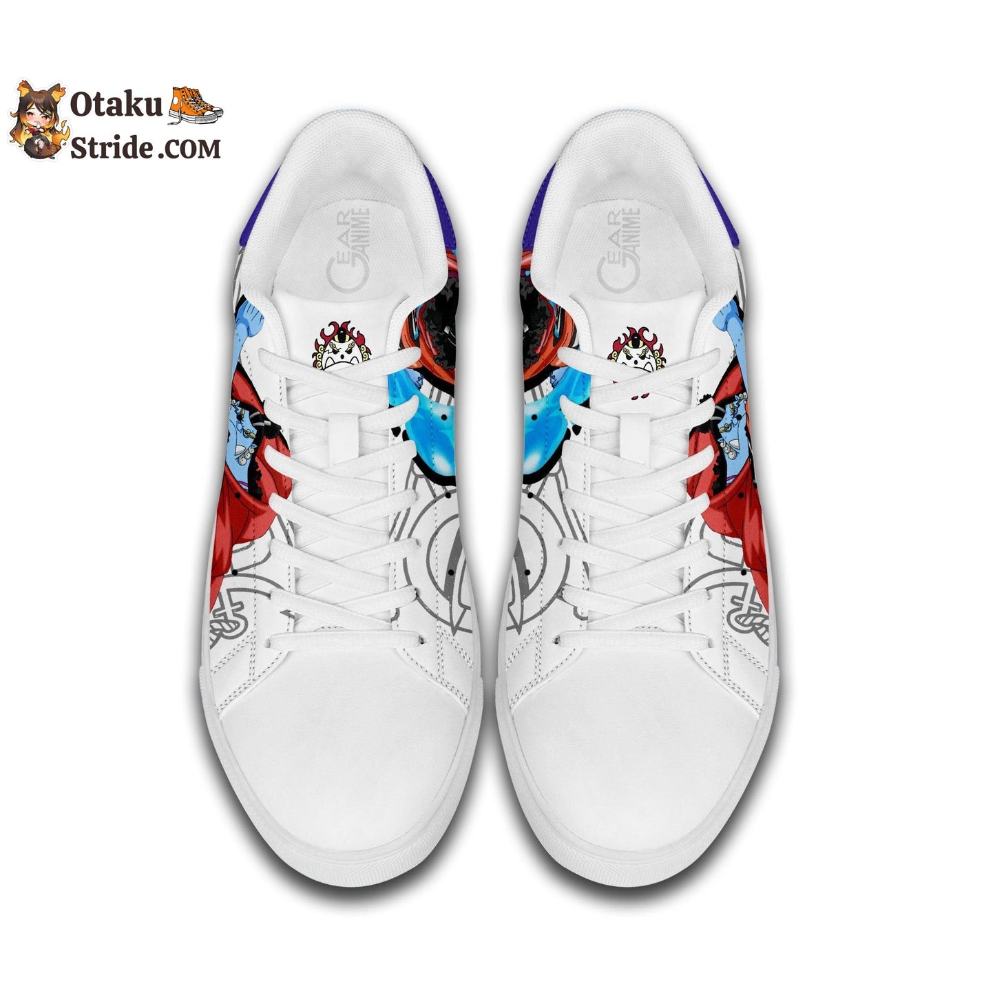 Custom Anime One Piece Jinbei Skate Sneakers for Anime Fans