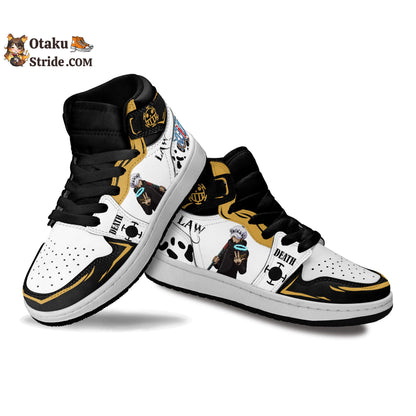 Custom Anime One Piece Kids Sneakers Featuring Law Trafalgar Design