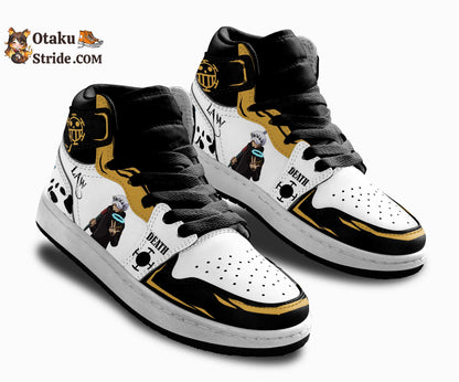 Custom Anime One Piece Kids Sneakers Featuring Law Trafalgar Design