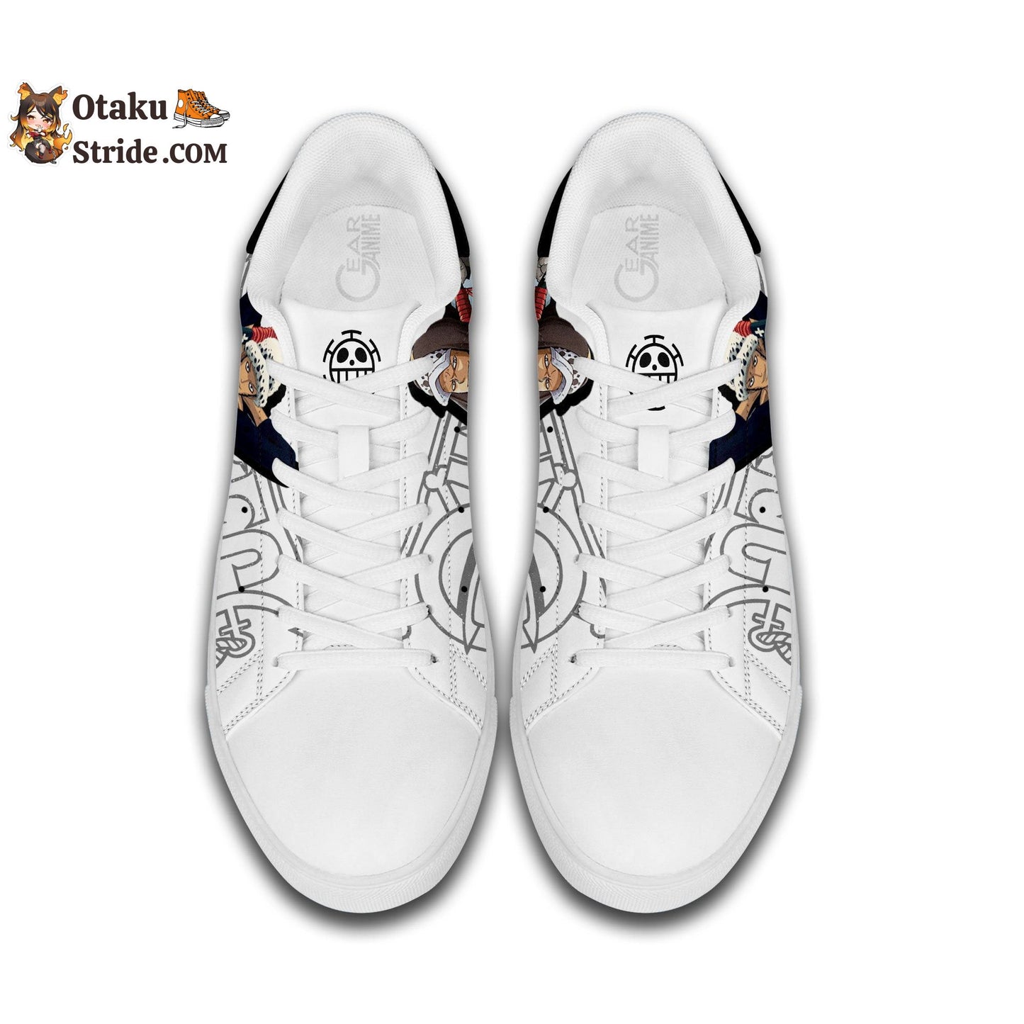 Custom Anime One Piece Law Skate Sneakers for Anime Fans