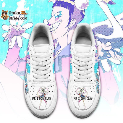 Custom Anime One Piece Mr 2 Bon Clay Air Sneakers – Unique Printed Footwear