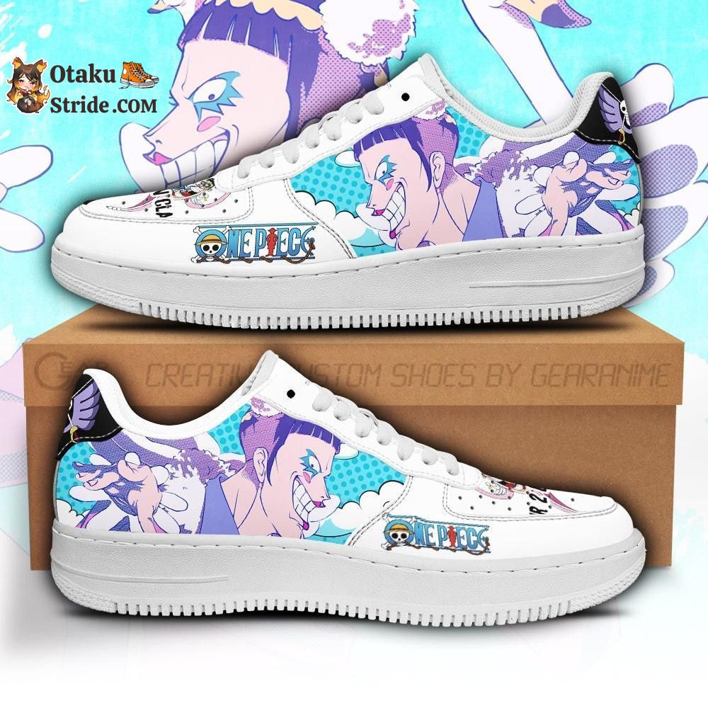 Custom Anime One Piece Mr 2 Bon Clay Air Sneakers – Unique Printed Footwear