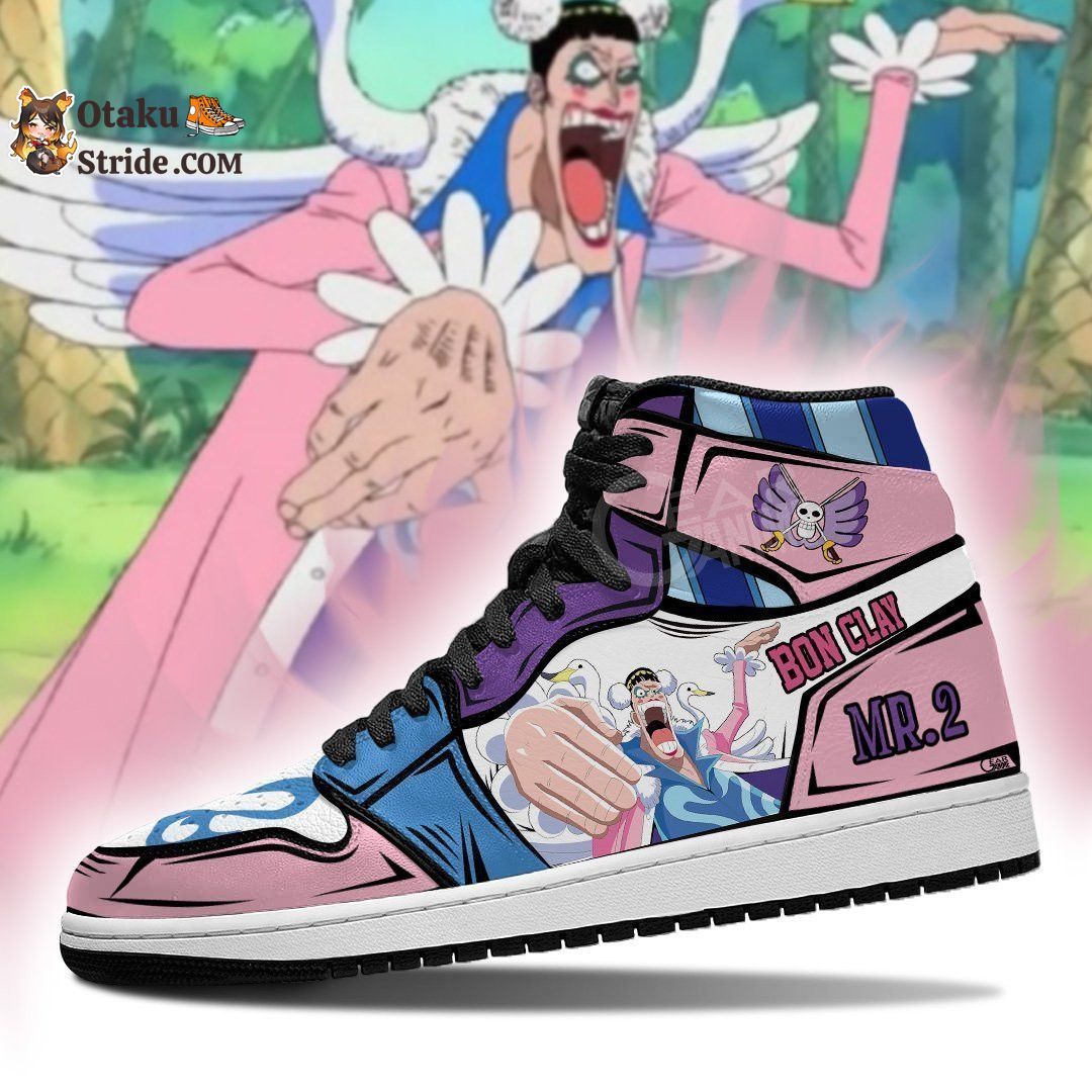 Custom Anime One Piece Mr 2 Bon Clay Sneakers – Unique Printed Footwear