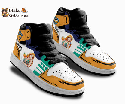 Custom Anime One Piece Nami Kids Sneakers – Unique Printed Footwear