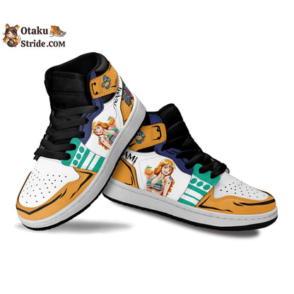 Custom Anime One Piece Nami Kids Sneakers – Unique Printed Footwear