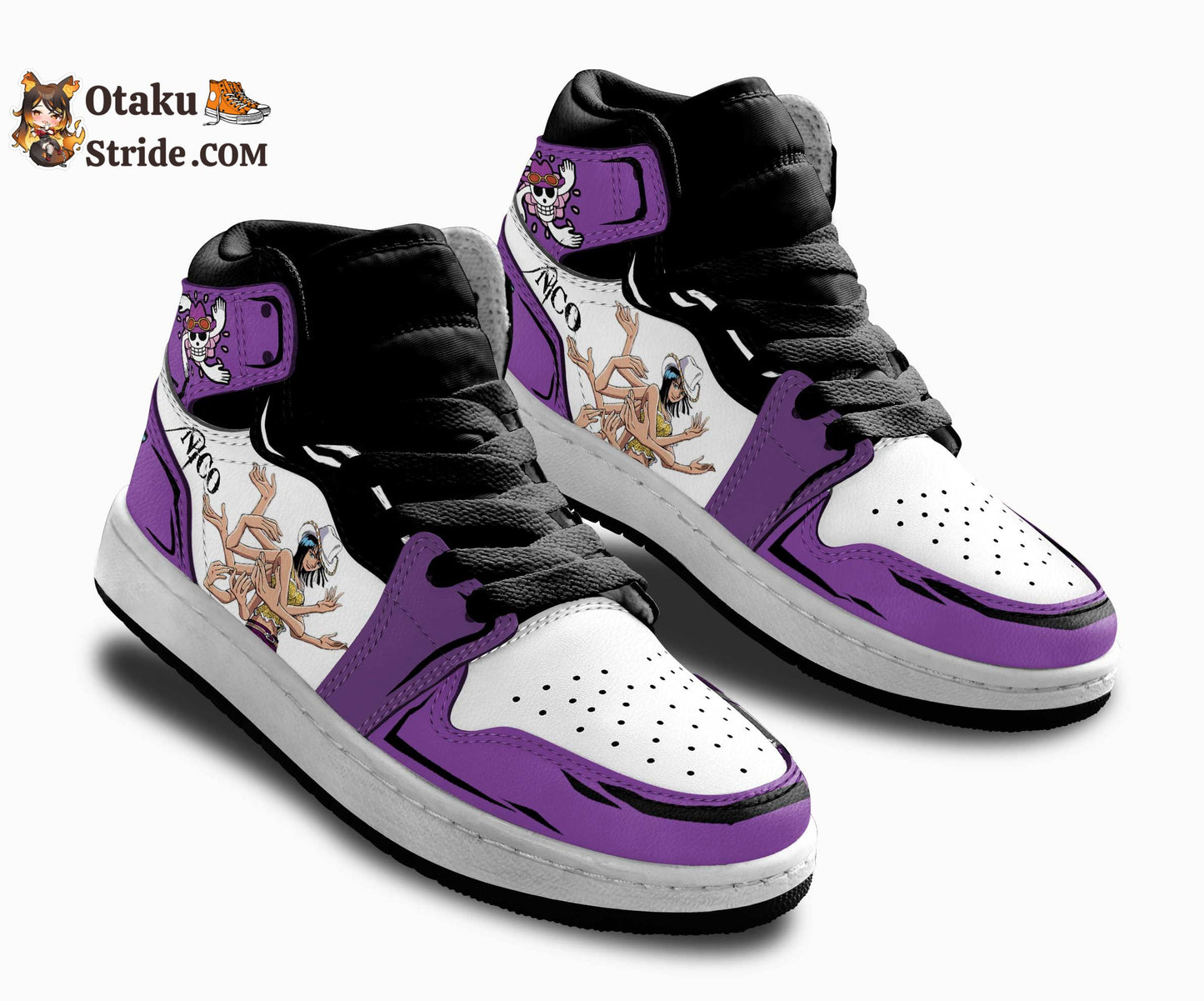 Custom Anime One Piece Nico Robin Kids Sneakers – Unique One Piece Shoes