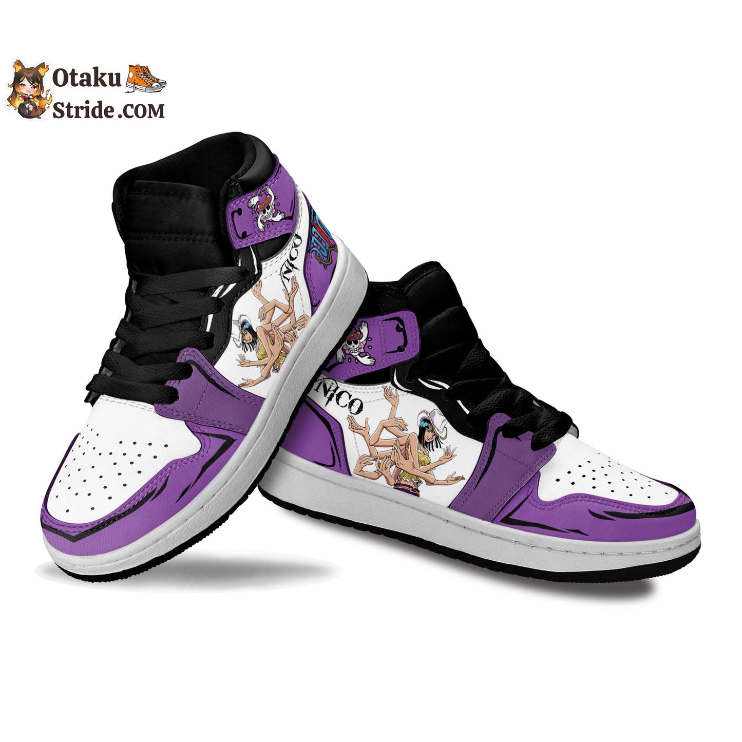 Custom Anime One Piece Nico Robin Kids Sneakers – Unique One Piece Shoes