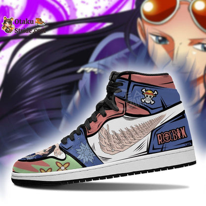 Custom Anime One Piece Nico Robin Sneakers with Hana Hana No Mi Design