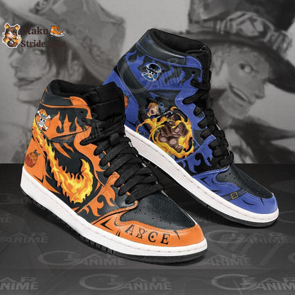 Custom Anime One Piece Sabo and Portgas Ace Sneakers – Unique Printed Footwear