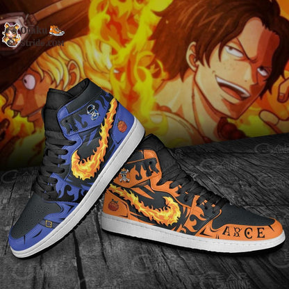 Custom Anime One Piece Sabo and Portgas Ace Sneakers – Unique Printed Footwear