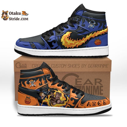 Custom Anime One Piece Sabo and Portgas Ace Sneakers – Unique Printed Footwear