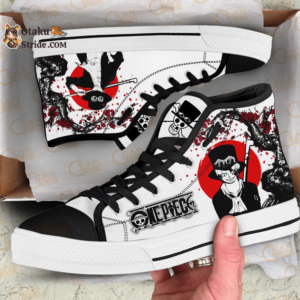 Custom Anime One Piece Sabo High Top Sneakers – Japan Style Footwear