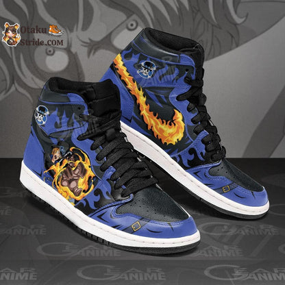 Custom Anime One Piece Sabo Mera Mera Sneakers – Unique Printed Footwear