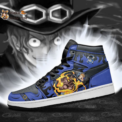 Custom Anime One Piece Sabo Mera Mera Sneakers – Unique Printed Footwear