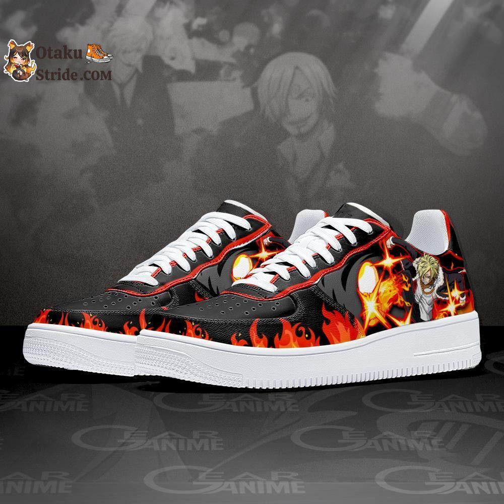 Custom Anime One Piece Sanji Black Leg Air Sneakers – Unique Printed Footwear