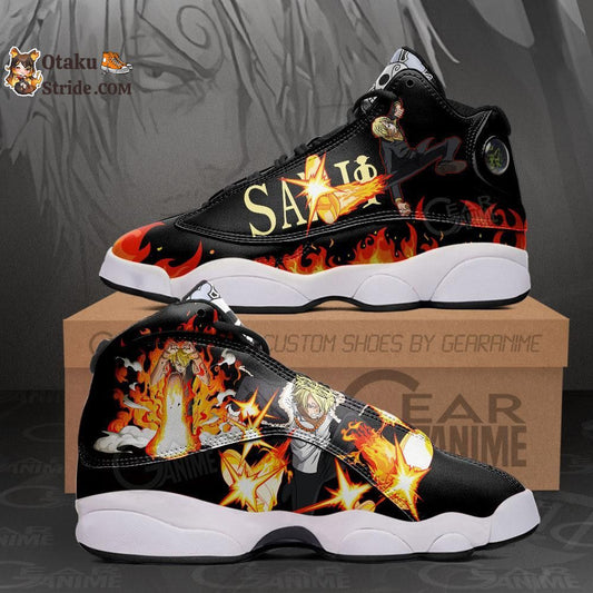 Custom Anime One Piece Sanji Diable Jambe Sneakers – Unique Fan Gift Idea