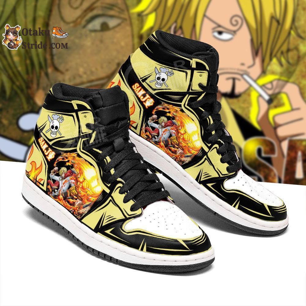 Custom Anime One Piece Sanji Diable Jambe Sneakers – Unique Printed Footwear