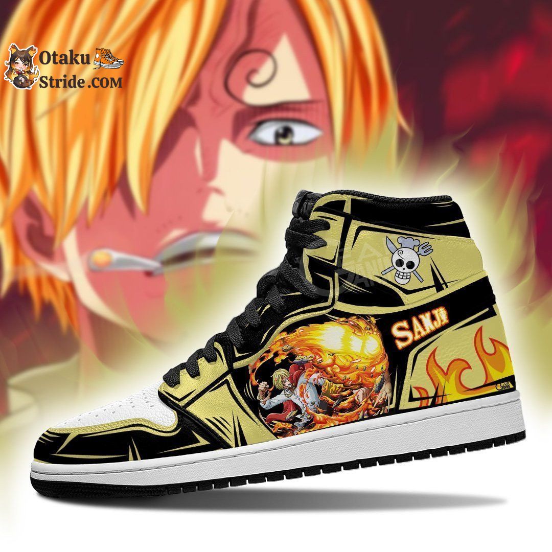 Custom Anime One Piece Sanji Diable Jambe Sneakers – Unique Printed Footwear