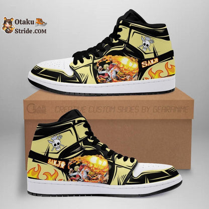 Custom Anime One Piece Sanji Diable Jambe Sneakers – Unique Printed Footwear