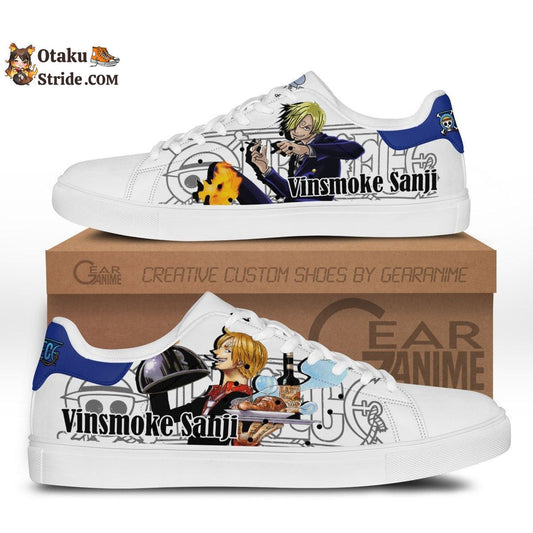 Custom Anime One Piece Sanji Skate Sneakers – Unique Printed Footwear