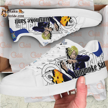 Custom Anime One Piece Sanji Skate Sneakers – Unique Printed Footwear