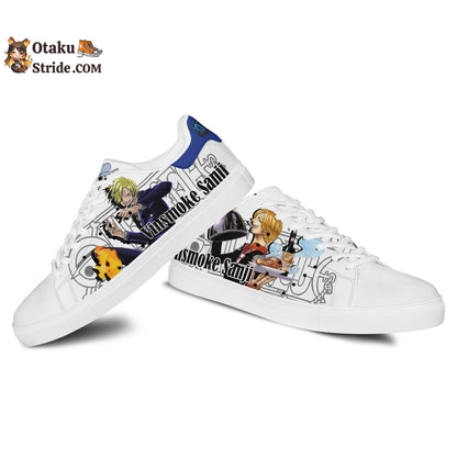 Custom Anime One Piece Sanji Skate Sneakers – Unique Printed Footwear