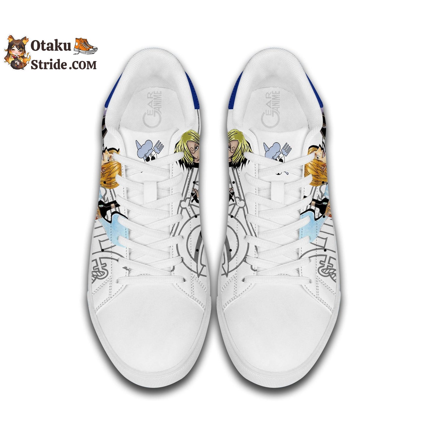 Custom Anime One Piece Sanji Skate Sneakers – Unique Printed Footwear