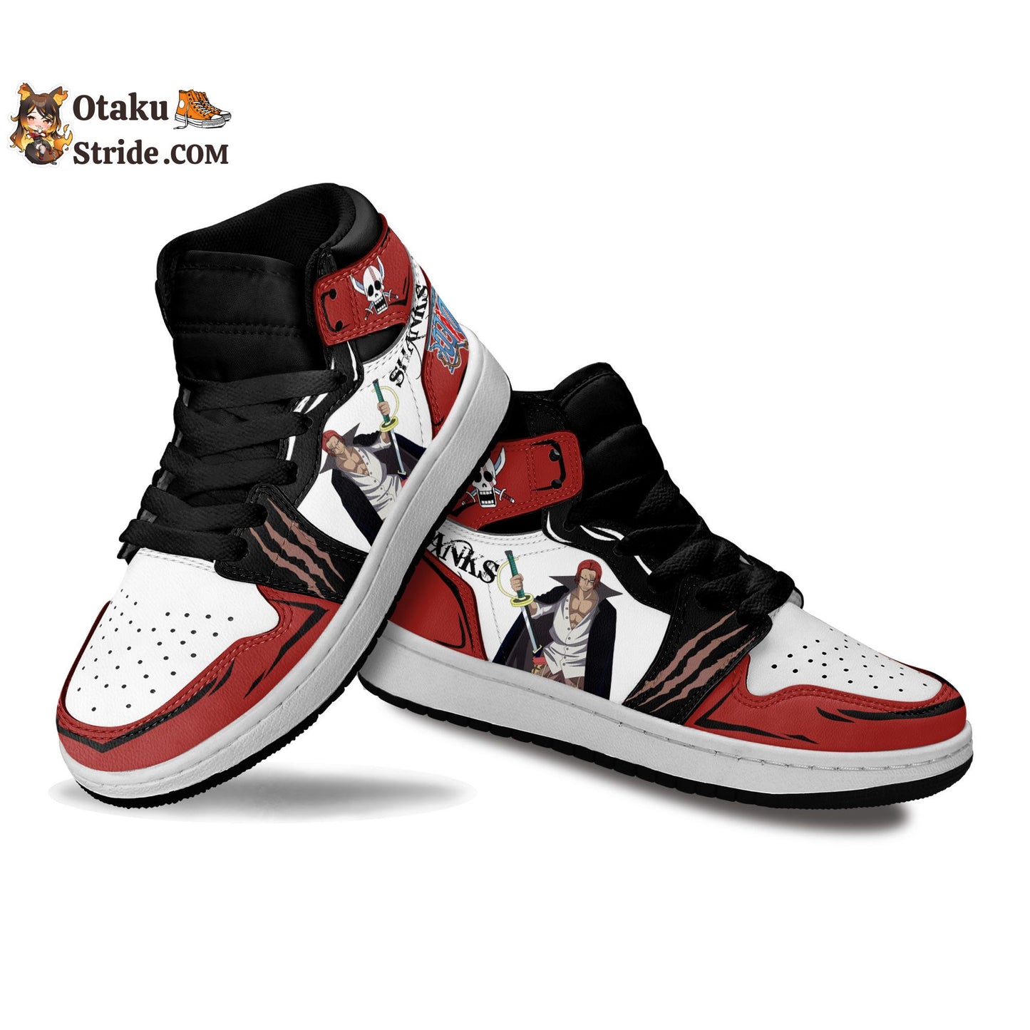 Custom Anime One Piece Shanks Kids Sneakers – Unique Printed Footwear