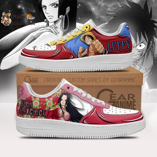 Custom Anime One Piece Shoes – Boa Hancock and Luffy Air Sneakers