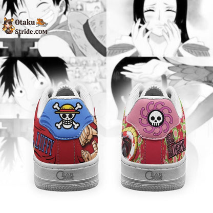 Custom Anime One Piece Shoes – Boa Hancock and Luffy Air Sneakers