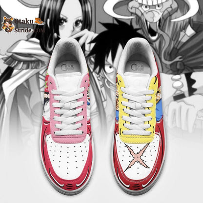 Custom Anime One Piece Shoes – Boa Hancock and Luffy Air Sneakers