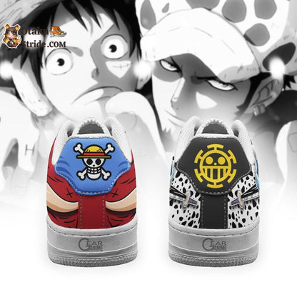 Custom Anime One Piece Shoes – Luffy and Law Air Sneakers