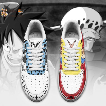 Custom Anime One Piece Shoes – Luffy and Law Air Sneakers
