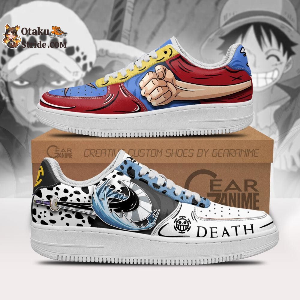 Custom Anime One Piece Shoes – Luffy and Law Air Sneakers