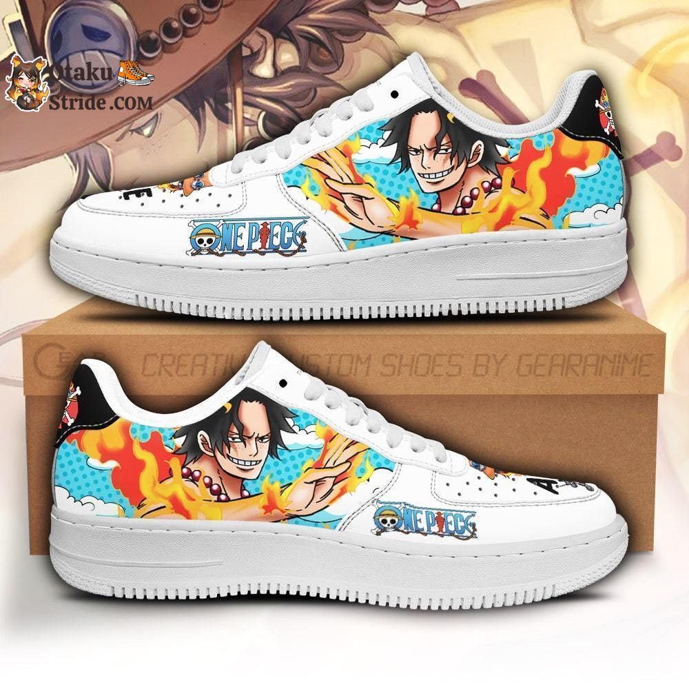 Custom Anime One Piece Shoes – Portgas Ace Air Sneakers