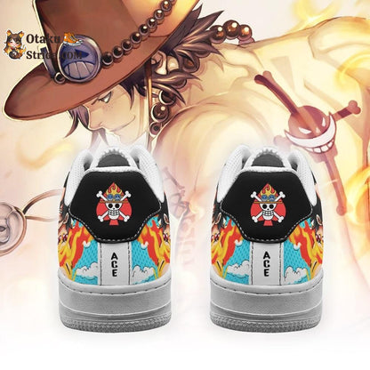 Custom Anime One Piece Shoes – Portgas Ace Air Sneakers