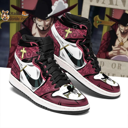 Custom Anime One Piece Shoes Featuring Dracule Mihawk Sword Design – Unique Footwear for Fans