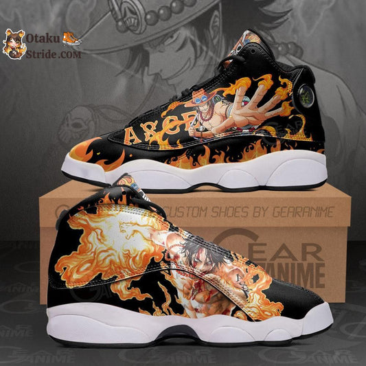 Custom Anime One Piece Shoes featuring Portgas D Ace Design – Perfect for Anime Fans