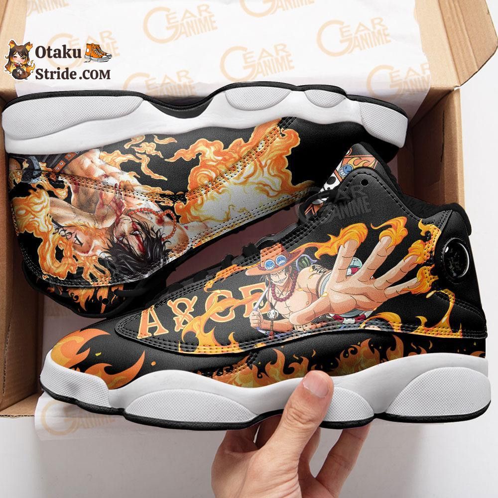 Custom Anime One Piece Shoes featuring Portgas D Ace Design – Perfect for Anime Fans