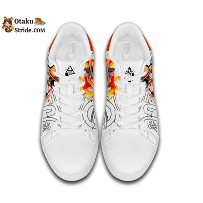 Custom Anime One Piece Skate Sneakers – Ace Printed Footwear