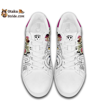 Custom Anime One Piece Skate Sneakers Featuring Charlotte Katakuri Design