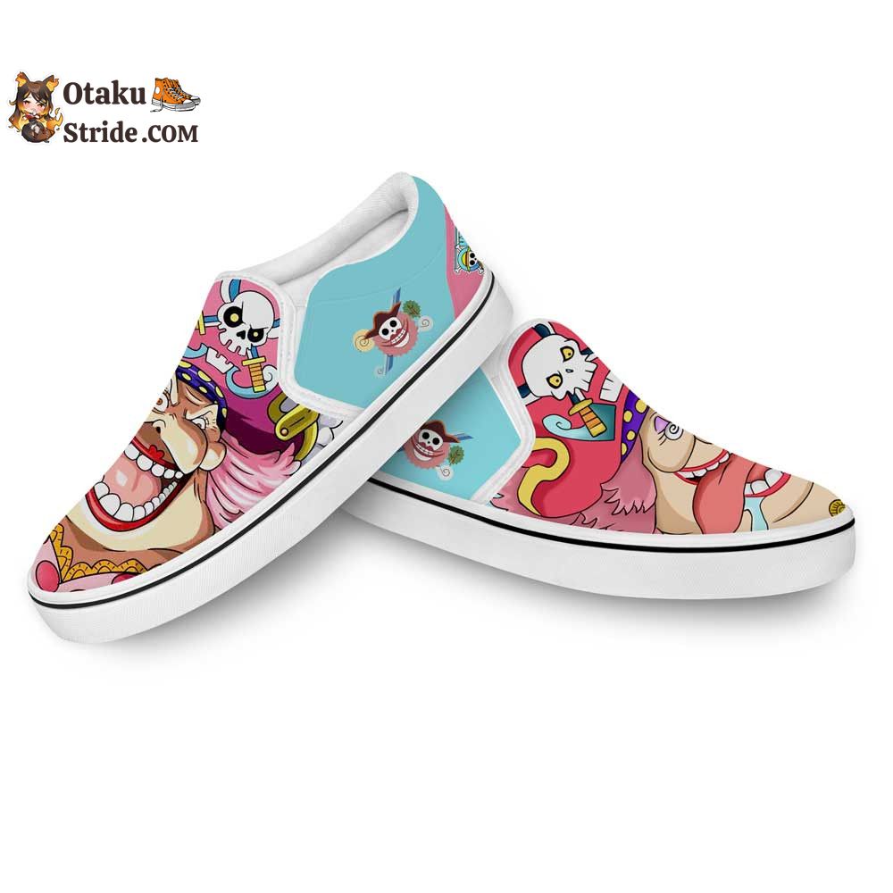 Custom Anime One Piece Slip On Sneakers – Bigmom Pirates Design