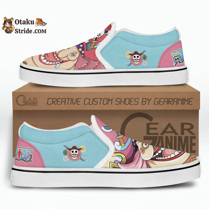 Custom Anime One Piece Slip On Sneakers – Bigmom Pirates Design