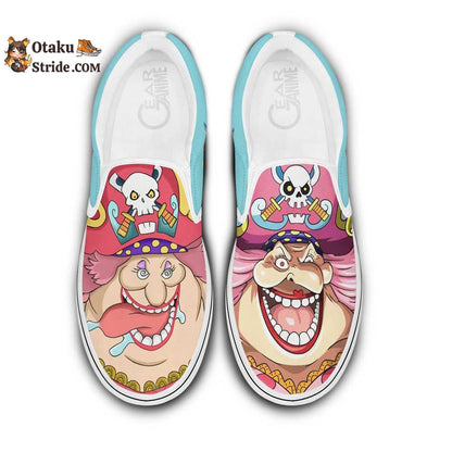 Custom Anime One Piece Slip On Sneakers – Bigmom Pirates Design