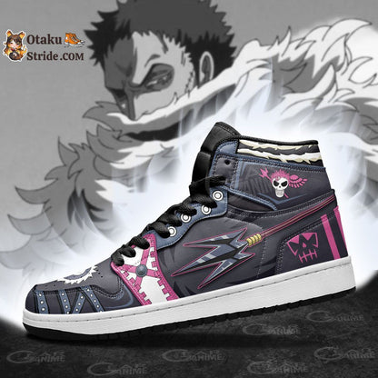 Custom Anime One Piece Sneakers Featuring Charlotte Katakuri Design