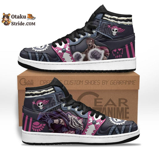 Custom Anime One Piece Sneakers Featuring Charlotte Katakuri Fight Scene