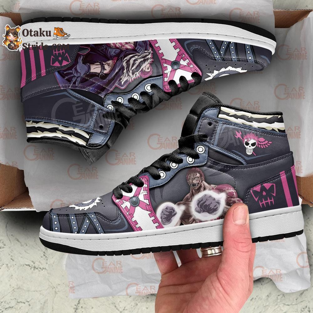 Custom Anime One Piece Sneakers Featuring Charlotte Katakuri Fight Scene