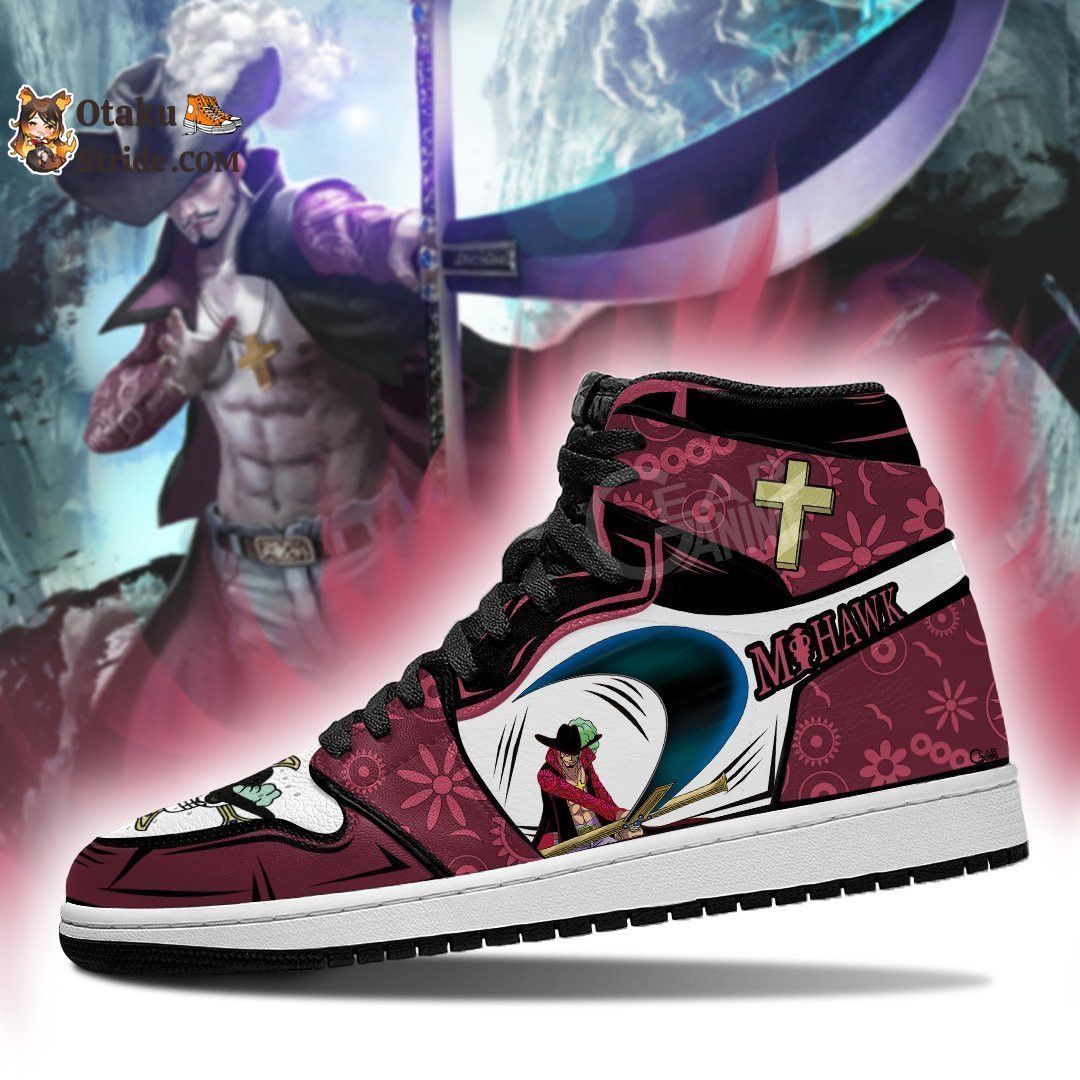 Custom Anime One Piece Sneakers Featuring Dracule Mihawk – Perfect Gift Idea