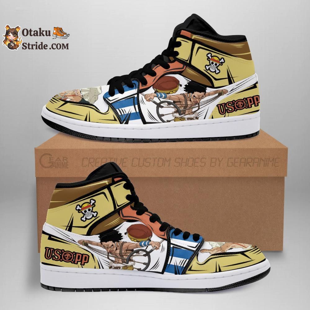 Custom Anime One Piece Sneakers Featuring The Sniper Usopp Design